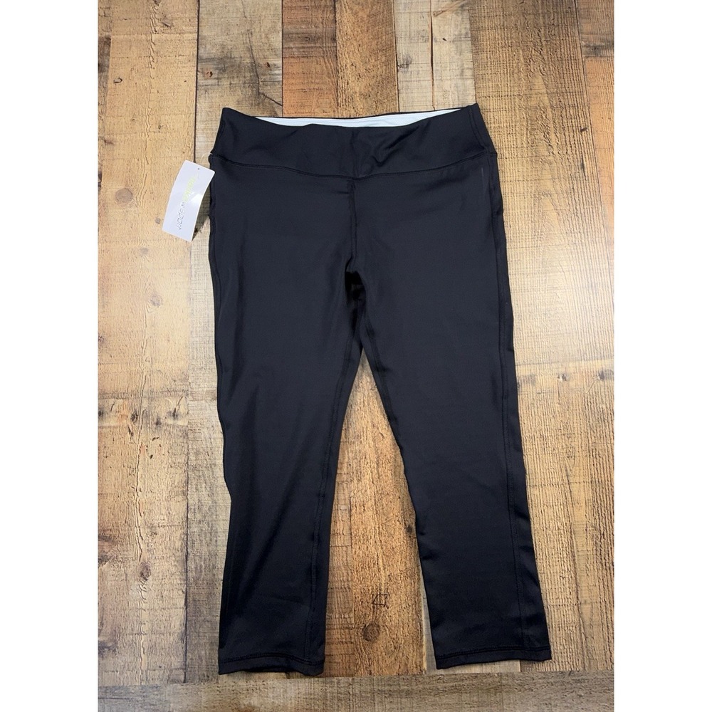 Marika Sport Women's Black Capri Leggings Size L 12-14 NWT Activewear Yoga